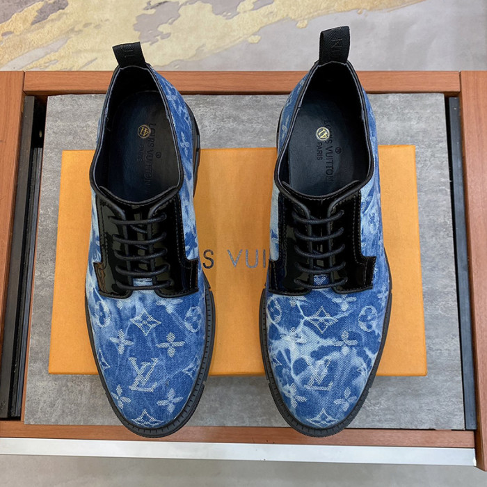 Louis Vuitton Men Shoes Business Luxury Brand LV Dress Shoes with Original Box