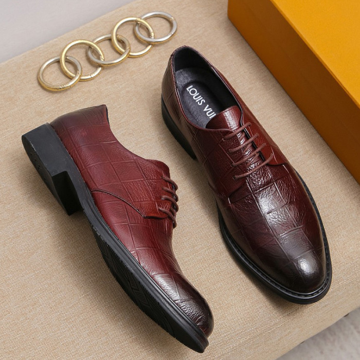 Louis Vuitton Men Shoes Business Luxury Brand LV Dress Shoes with Original Box