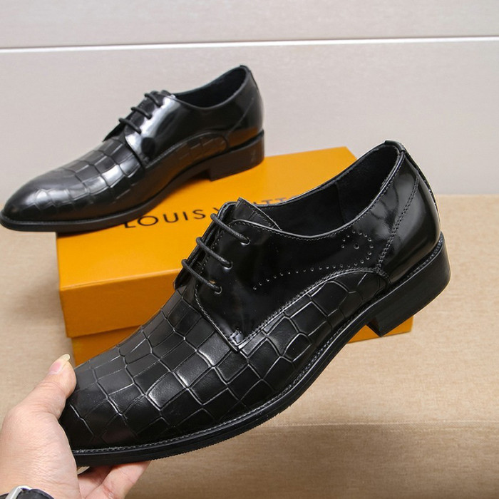 Louis Vuitton Men Shoes Business Luxury Brand LV Dress Shoes with Original Box