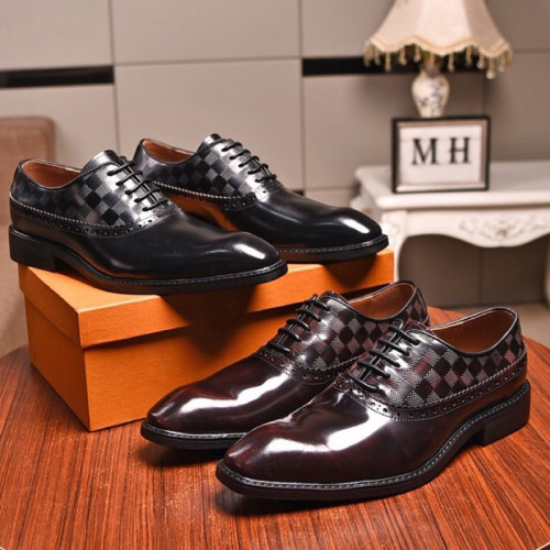 Louis Vuitton Men Shoes Business Luxury Brand LV Dress Shoes with Original Box