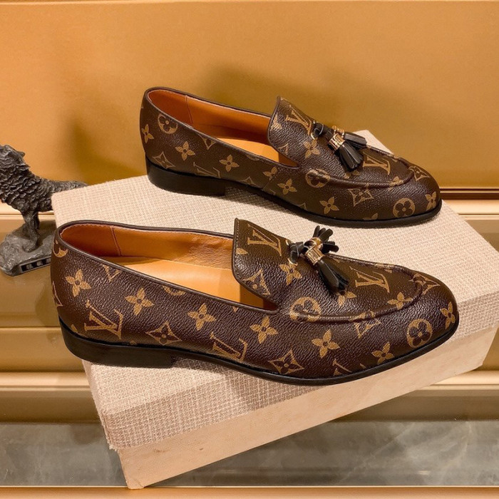 Louis Vuitton Men Shoes Business Luxury Brand LV Dress Shoes with Original Box