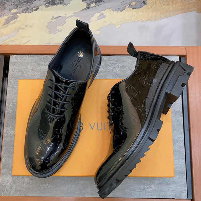 Louis Vuitton Men Shoes Business Luxury Brand LV Dress Shoes with Original Box