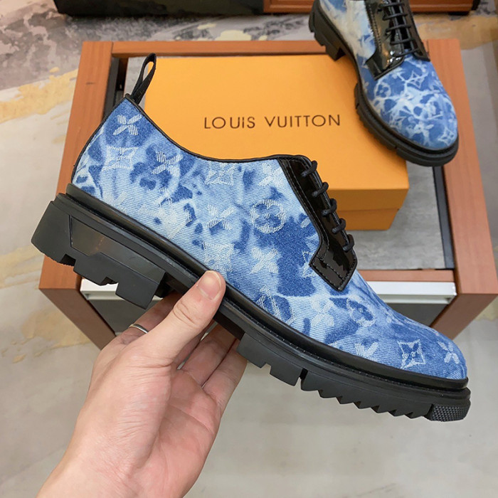 Louis Vuitton Men Shoes Business Luxury Brand LV Dress Shoes with Original Box