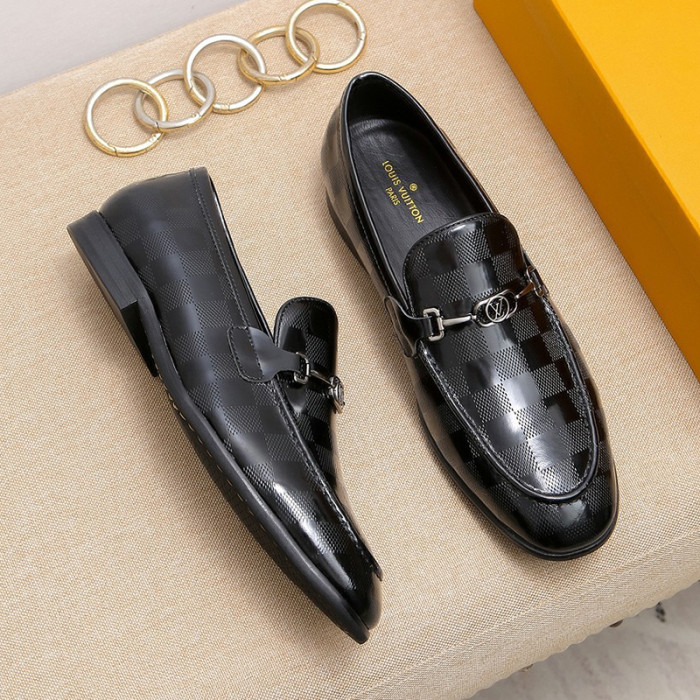 Louis Vuitton Men Shoes Business Luxury Brand LV Dress Shoes with Original Box