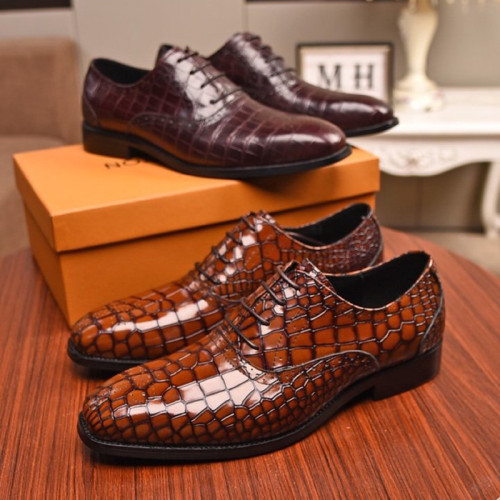 Louis Vuitton Men Shoes Business Luxury Brand LV Dress Shoes with Original Box