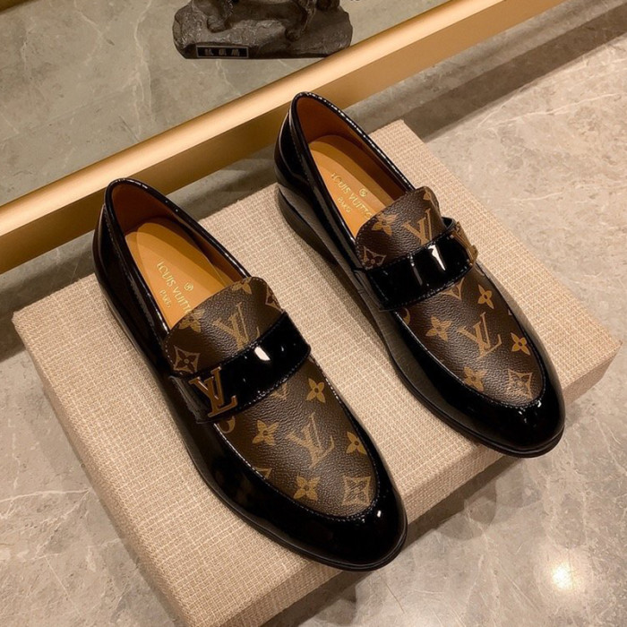Louis Vuitton Men Shoes Business Luxury Brand LV Dress Shoes with Original Box