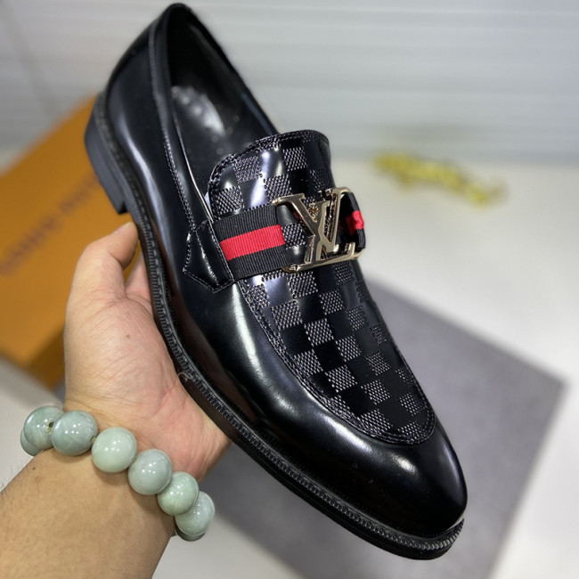 Louis Vuitton Men Shoes Business Luxury Brand LV Dress Shoes with Original Box