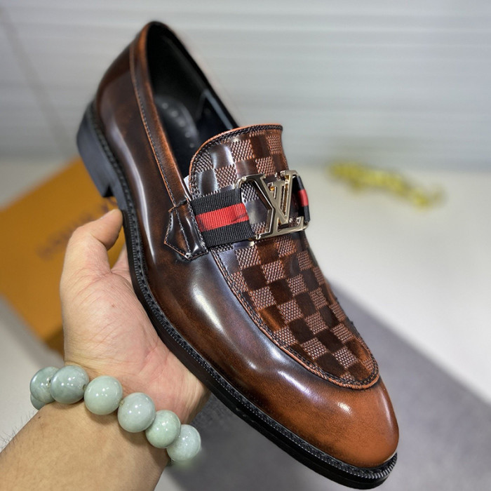 Louis Vuitton Men Shoes Business Luxury Brand LV Dress Shoes with Original Box