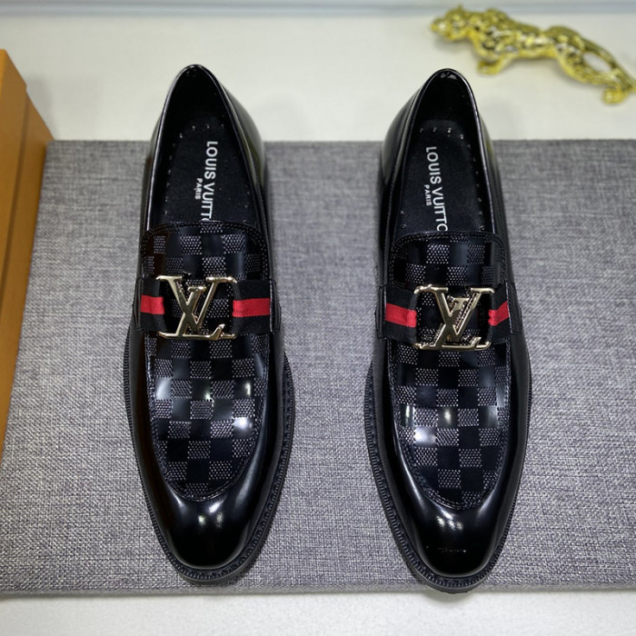 Louis Vuitton Men Shoes Business Luxury Brand LV Dress Shoes with Original Box