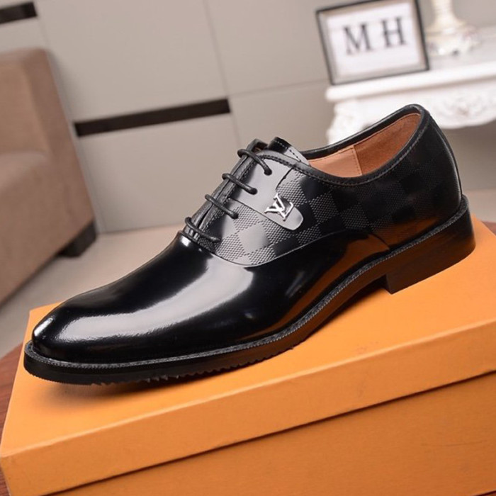 Louis Vuitton Men Shoes Business Luxury Brand LV Dress Shoes with Original Box