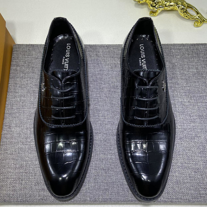 Louis Vuitton Men Shoes Business Luxury Brand LV Dress Shoes with Original Box