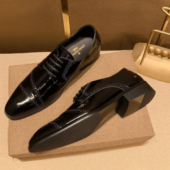 Louis Vuitton Men Shoes Business Luxury Brand LV Dress Shoes with Original Box