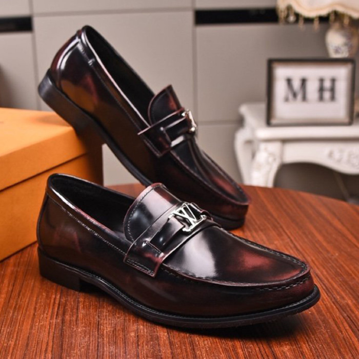 Louis Vuitton Men Shoes Business Luxury Brand LV Dress Shoes with Original Box