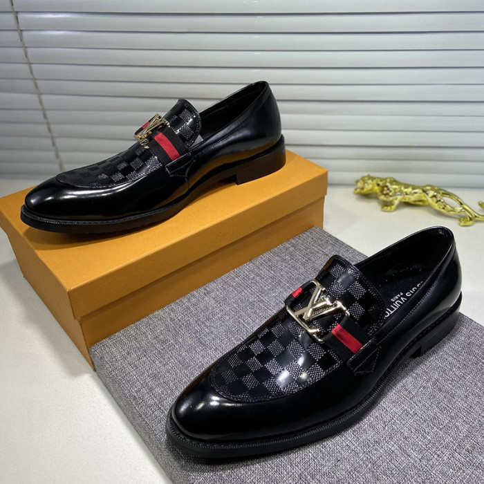 Louis Vuitton Men Shoes Business Luxury Brand LV Dress Shoes with Original Box