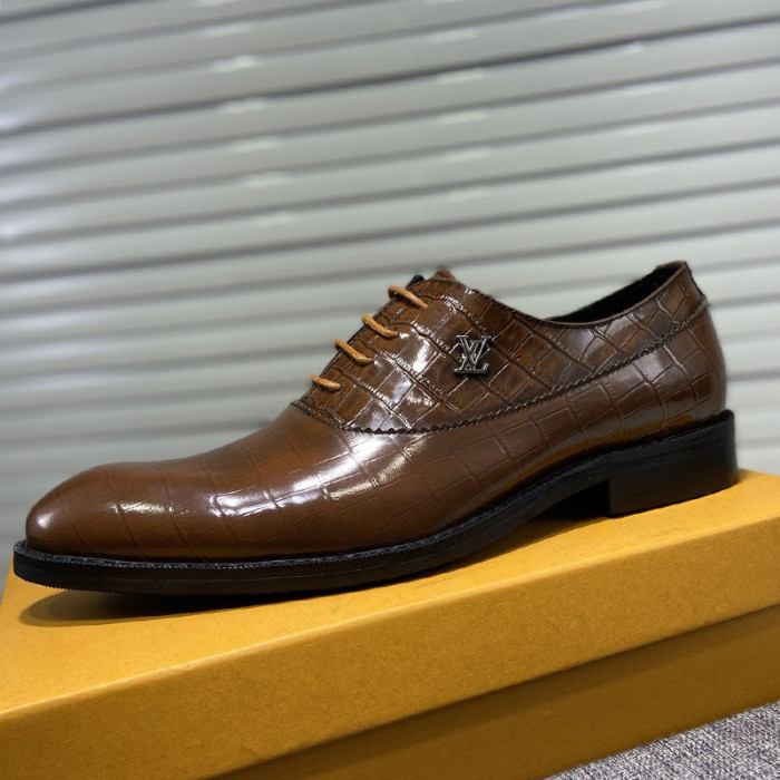 Louis Vuitton Men Shoes Business Luxury Brand LV Dress Shoes with Original Box