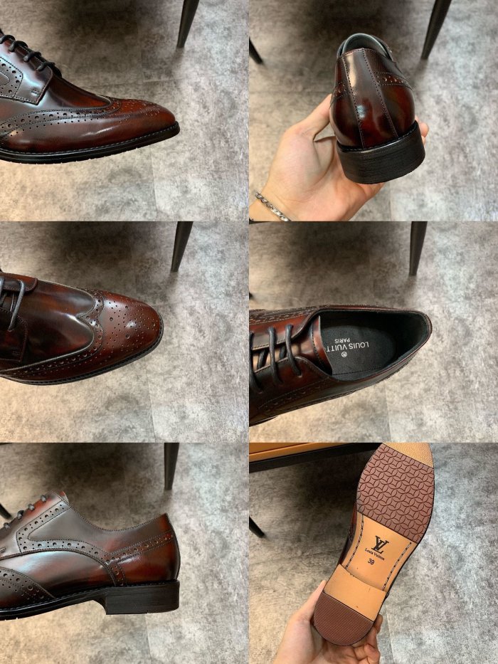 Louis Vuitton Men Shoes Business Luxury Brand LV Dress Shoes with Original Box