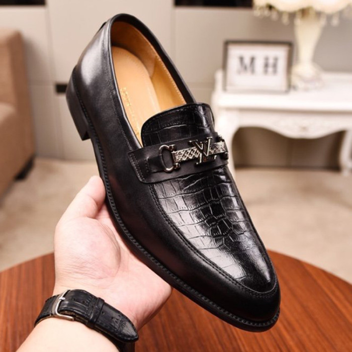 Louis Vuitton Men Shoes Business Luxury Brand LV Dress Shoes with Original Box
