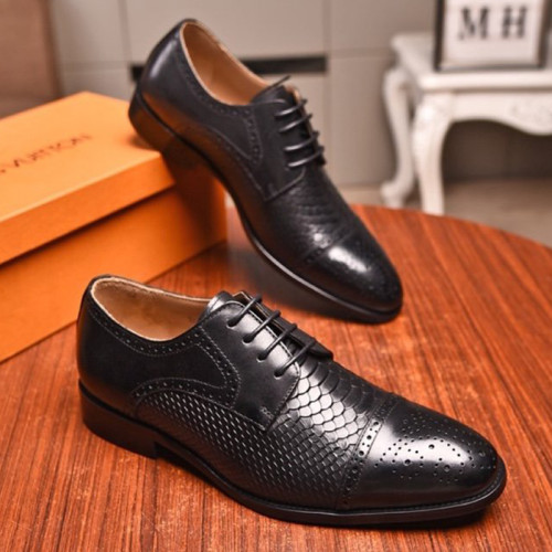 Louis Vuitton Men Shoes Business Luxury Brand LV Dress Shoes with Original Box
