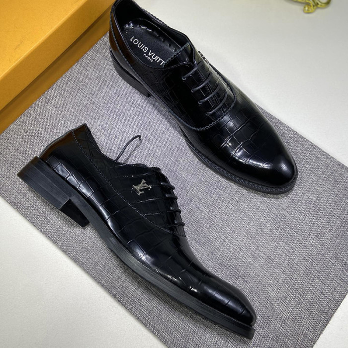 Louis Vuitton Men Shoes Business Luxury Brand LV Dress Shoes with Original Box
