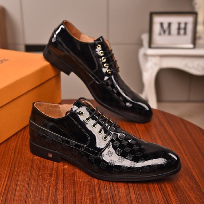Louis Vuitton Men Shoes Business Luxury Brand LV Dress Shoes with Original Box