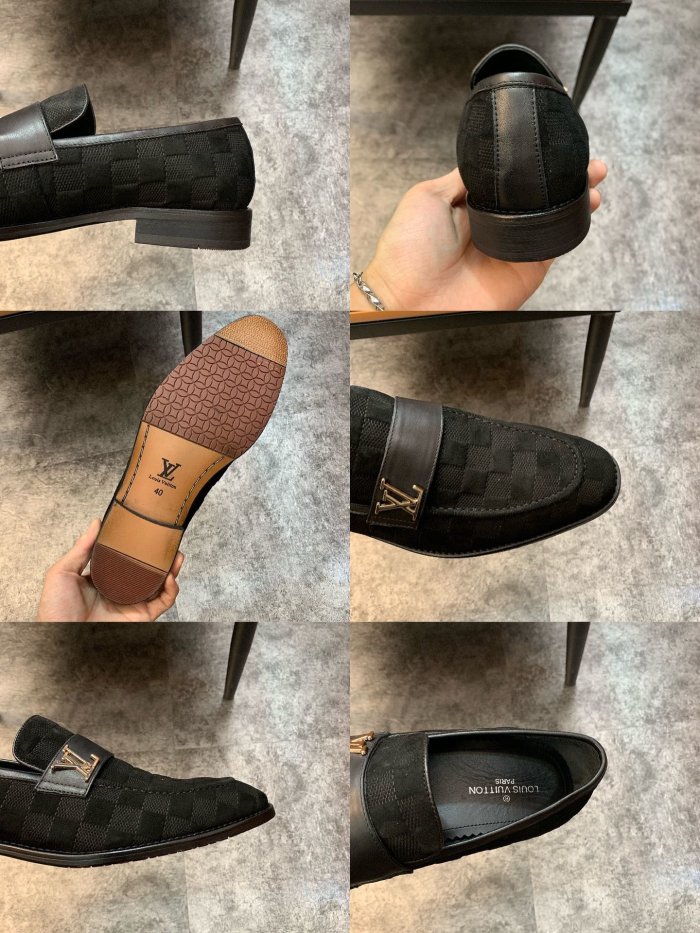 Louis Vuitton Men Shoes Business Luxury Brand LV Dress Shoes with Original Box