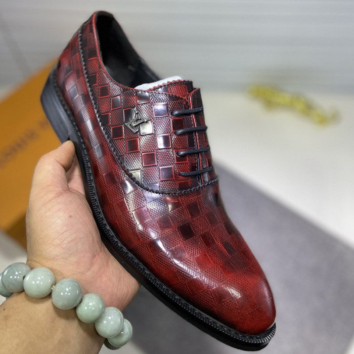 Louis Vuitton Men Shoes Business Luxury Brand LV Dress Shoes with Original Box