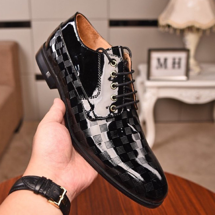 Louis Vuitton Men Shoes Business Luxury Brand LV Dress Shoes with Original Box