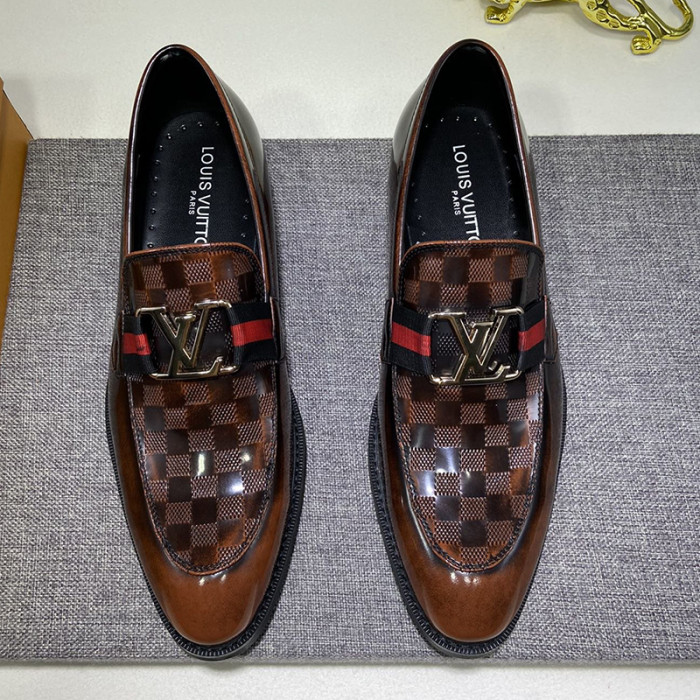 Louis Vuitton Men Shoes Business Luxury Brand LV Dress Shoes with Original Box