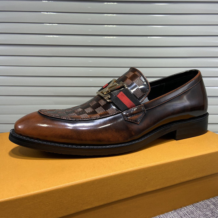 Louis Vuitton Men Shoes Business Luxury Brand LV Dress Shoes with Original Box