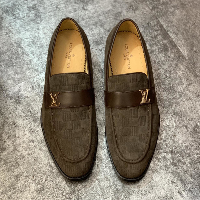 Louis Vuitton Men Shoes Business Luxury Brand LV Dress Shoes with Original Box