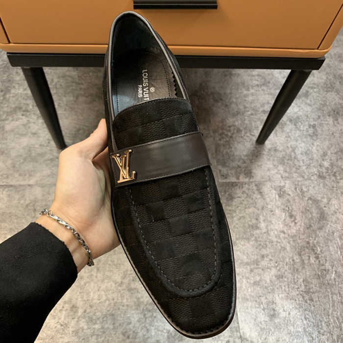 Louis Vuitton Men Shoes Business Luxury Brand LV Dress Shoes with Original Box