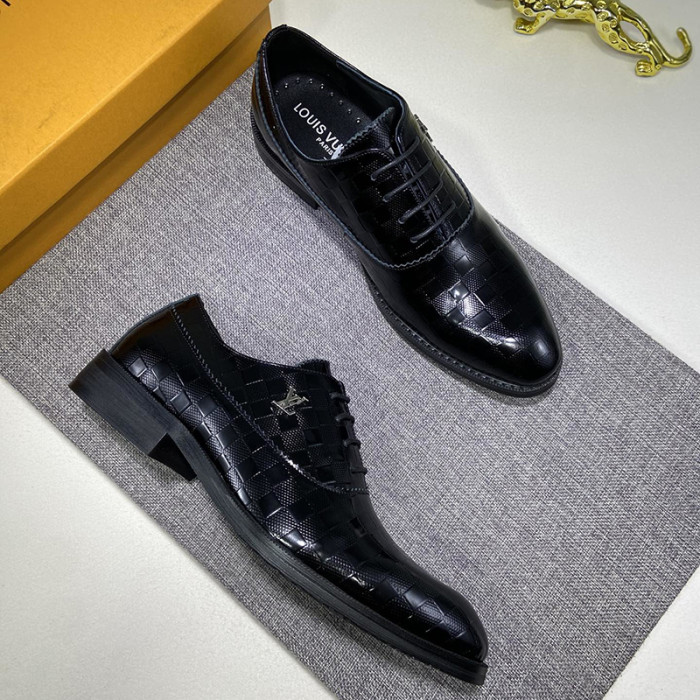 Louis Vuitton Men Shoes Business Luxury Brand LV Dress Shoes with Original Box