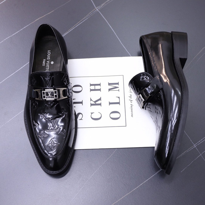 Louis Vuitton Men Shoes Business Luxury Brand LV Dress Shoes with Original Box