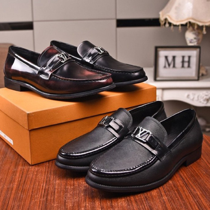 Louis Vuitton Men Shoes Business Luxury Brand LV Dress Shoes with Original Box