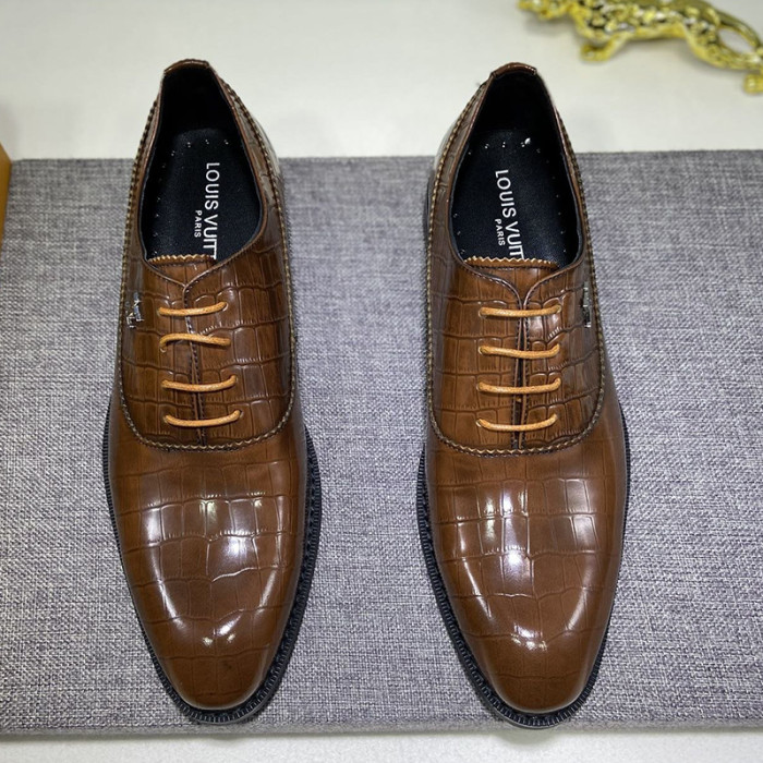 Louis Vuitton Men Shoes Business Luxury Brand LV Dress Shoes with Original Box