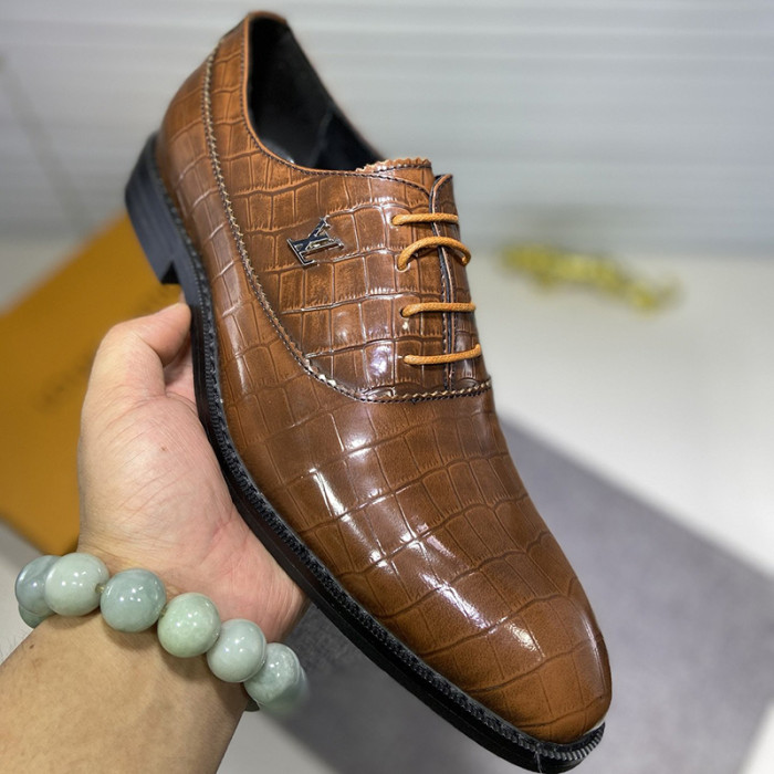 Louis Vuitton Men Shoes Business Luxury Brand LV Dress Shoes with Original Box