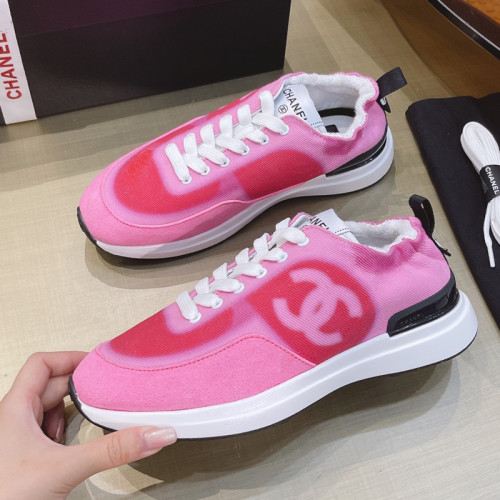 Chanel Womens Shoes Sneakers Denim & Suede Calfskin Neon Yellow G37494 Y55286 0K776 with Original Box