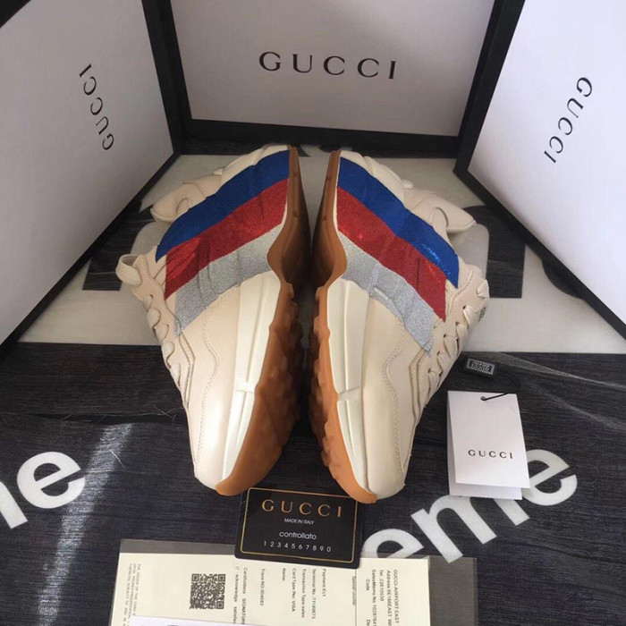 Gucci Womens Shoes Sneakers Fashion Type Luxury Brand Design Rhyton Sneaker with Original Box