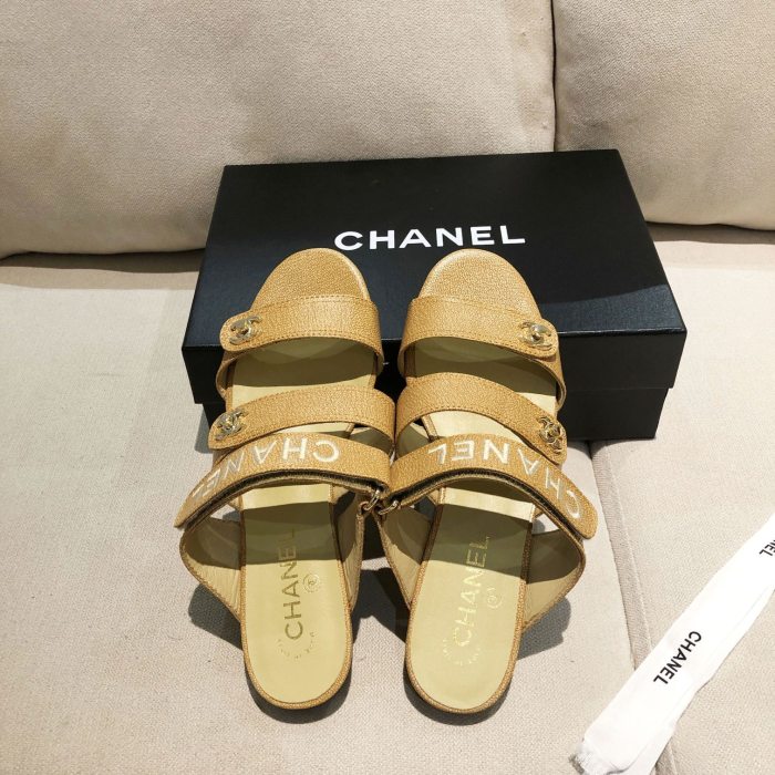 Chanel Womens Shoes Flat Mules
