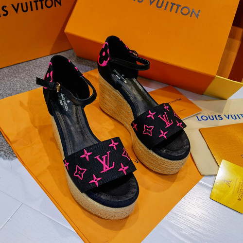 Louis Vuitton Womens Shoes STARBOARD WEDGE SANDAL 9.5cm