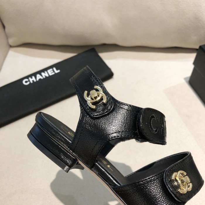 Chanel Womens Shoes Flat Sandals