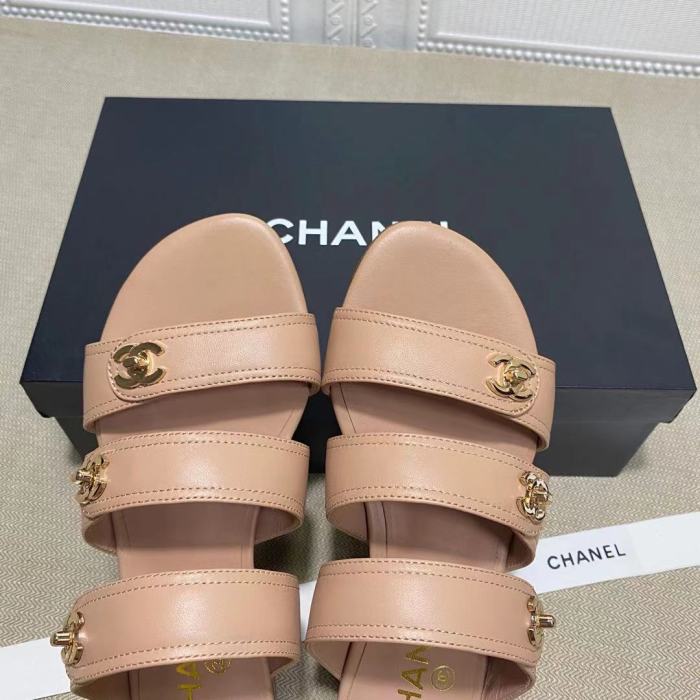 Chanel Womens Shoes Flat Mules