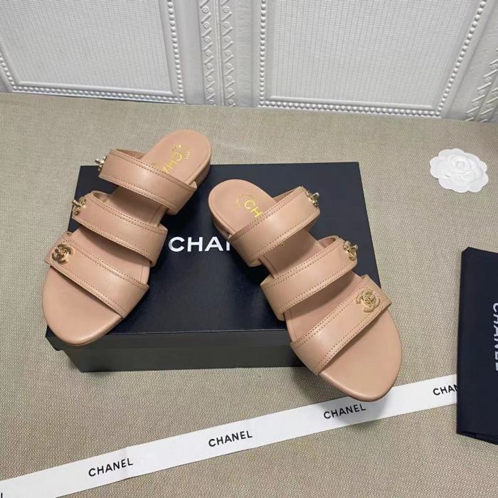 Chanel Womens Shoes Flat Mules