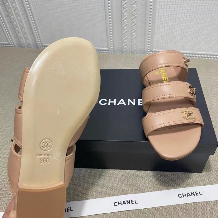 Chanel Womens Shoes Flat Mules