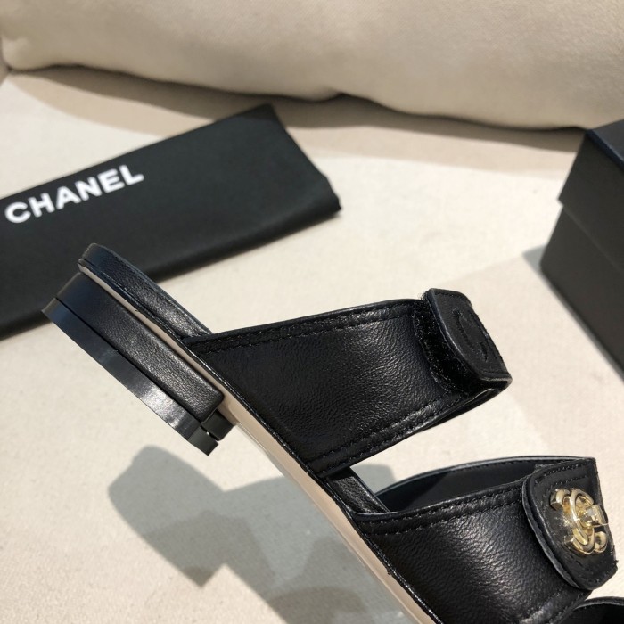 Chanel Womens Shoes Flat Mules