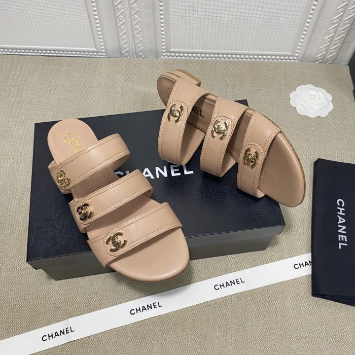 Chanel Womens Shoes Flat Mules