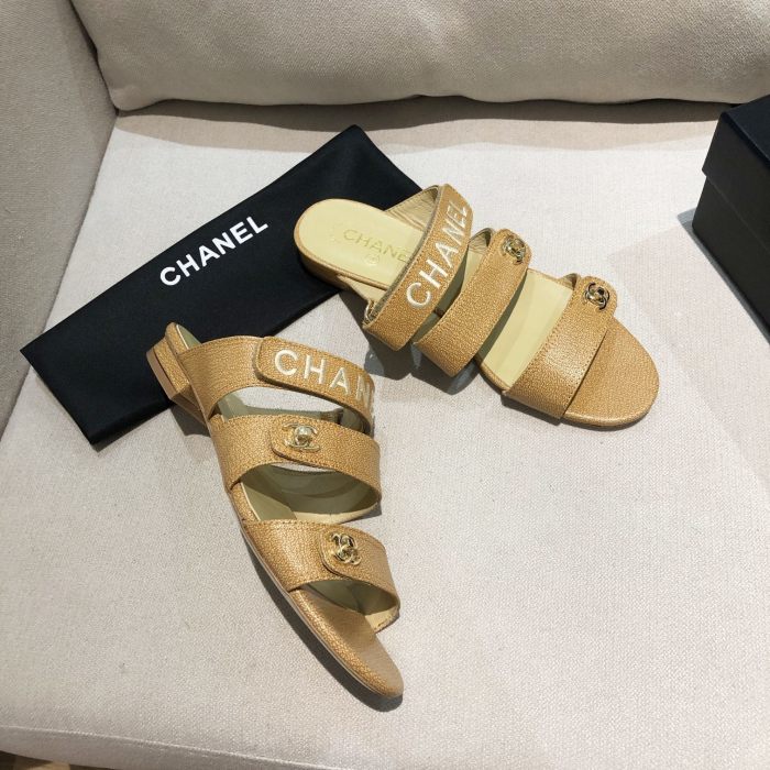 Chanel Womens Shoes Flat Mules