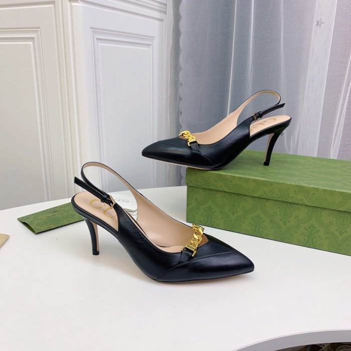 Gucci Womens Shoes Slingback Pumps 7.5cm