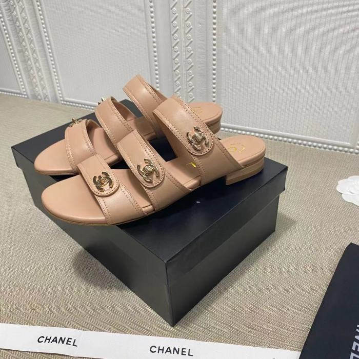 Chanel Womens Shoes Flat Mules