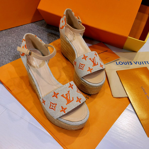 Louis Vuitton Womens Shoes STARBOARD WEDGE SANDAL 9.5cm